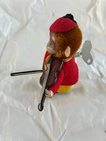 Schuco - Speelgoed slingeraap met viool - 1930-1940, Antiek en Kunst