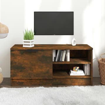 vidaXL Tv-meubel 80x35x36,5 cm bewerkt hout gerookt, Verzenden, Nieuw