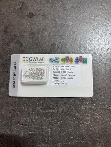 Zonder minimumprijs - 84 pcs Diamant (Natuurlijk) - 0.98 ct, Nieuw