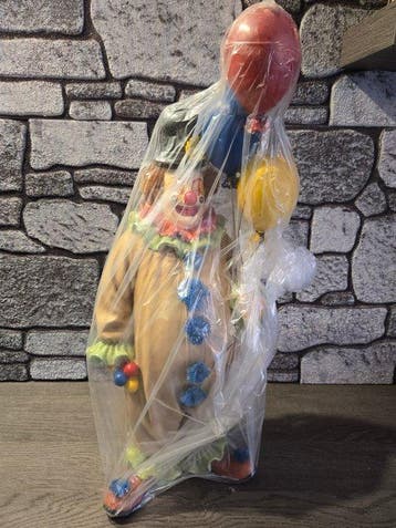 Jun Asilo - Statue, Clown met ballonnen - Juno Asilo - 52 cm