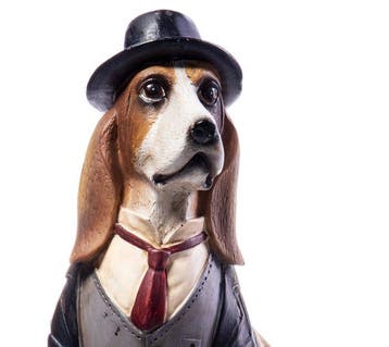 Figurine - Dressed dog - Résine