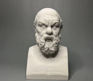Decoratief ornament - Socrates gipsen borstbeeld