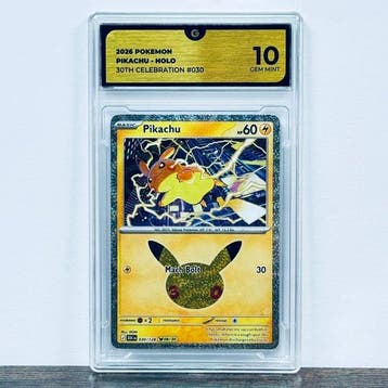 Pokémon Graded card - Pikachu 030 - 30th Anniversary –