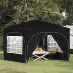 vidaXL Pop-up Feesttent 290 x 290 x 245 cm Zwart, Verzenden
