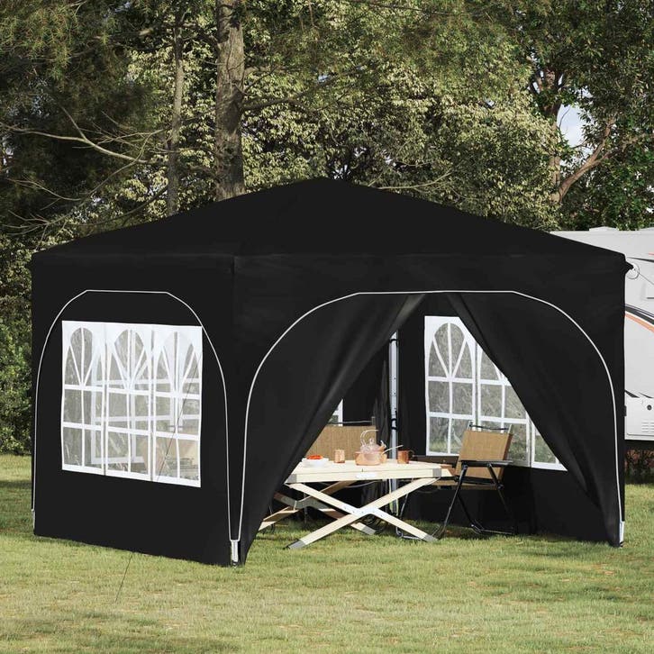 vidaXL Pop-up Feesttent 290 x 290 x 245 cm Zwart, Jardin & Terrasse, Tonnelles, Envoi