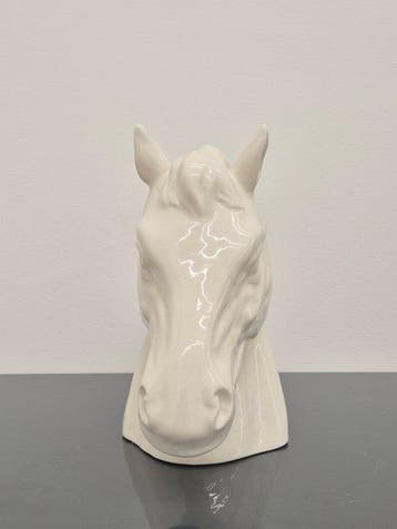 Beeld, Cavallo Bianco - 30 cm - Keramiek