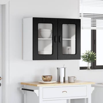 vidaXL Vaatwasserpaneel Kalmar Zwart Eiken 80 x 31 x 60 cm, Verzenden, Nieuw