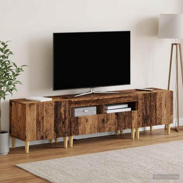 vidaXL 3-delige LED TV-kast DELFT Oud hout Bewerkt hout, Verzenden