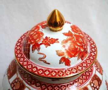 dekselvaas - 50 cm - Porselein - Japanse stijl