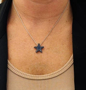 Collier - 18 carats Or blanc - 1.24ct. tw. - Zaffiro Blu, Bijoux, Sacs & Beauté, Colliers