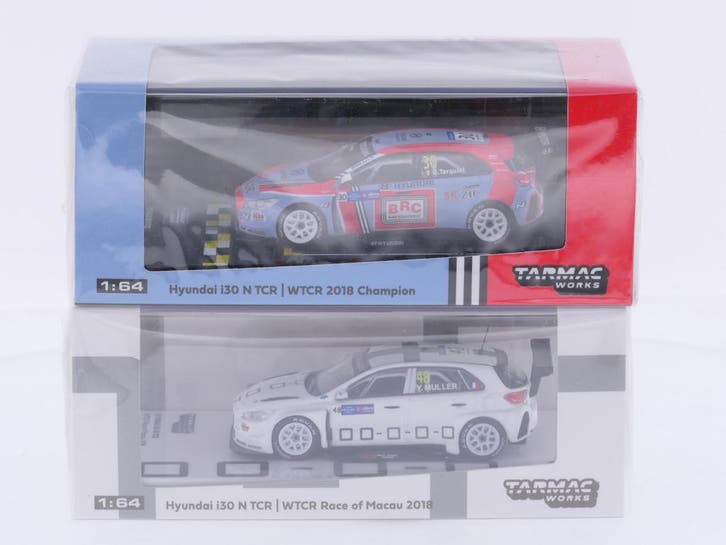 Schaal 1:64 Tarmac Works T64-18WTCR30 en T64-031-18WTCR48..., Hobby en Vrije tijd, Modelauto's | Overige schalen, Nieuw, Ophalen of Verzenden