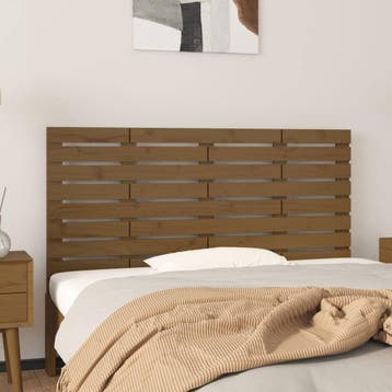vidaXL Hoofdbord wandmontage 126x3x63 cm grenenhout, Verzenden