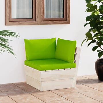 vidaXL Tuinhoekbank met kussens pallet geïmpregneerd, Verzenden