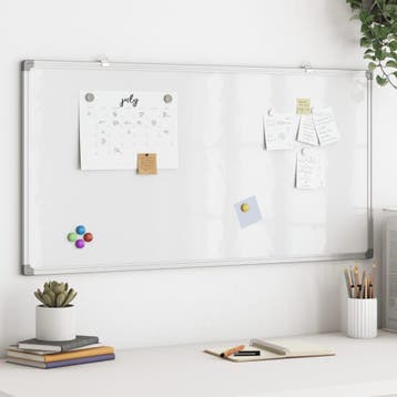 vidaXL Whiteboard magnetisch 100x50x1,7 cm aluminium, Verzenden
