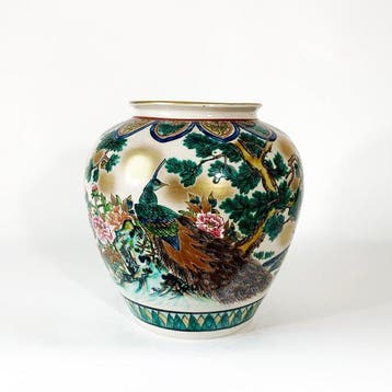 Vaas - Keramiek - Japan - Peacock & Peony Jar (Zonder