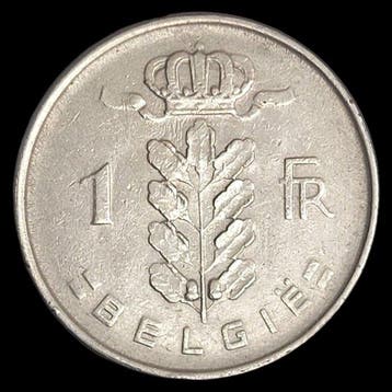 Belgique. Baudouin Ier. 1 Franc Rare, fautée ! Frappe incuse