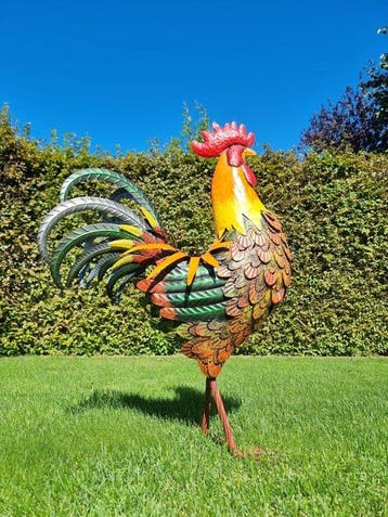 sculptuur, Metalen Haan - 85 cm - Metaal