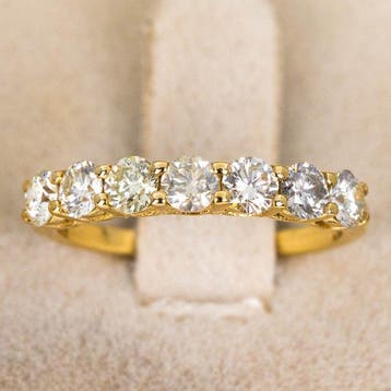 Zonder minimumprijs - Ring - 14 karaat Geel goud - 1.03ct.