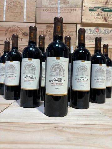 2015 Comte dArtigue - Saint-Émilion - 12 Bouteilles (0,75, Nieuw