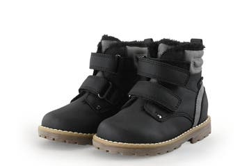Leone Enkellaarzen Jongens in maat 22 Zwart, Verzenden, Schoenen