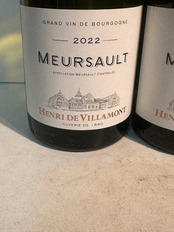 2022 Henri de Villamont Meursault - Bourgogne - 3 Bouteilles, Nieuw