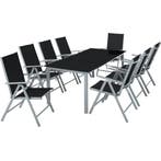 tectake Aluminium zitgroep 8+1 - zilver, Tuin en Terras, Verzenden, Nieuw