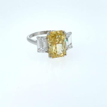 Zonder minimumprijs - Ring - 14 karaat Witgoud - 7.16ct. tw.