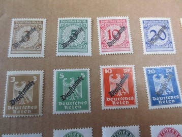 Duitse Rijk 1923/1933 - Verzameling van Dienstzegels Weimar, Gestempeld