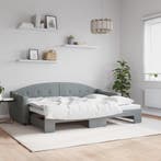 vidaXL Slaapbank met onderschuifbed 80x200 cm stof, Verzenden, Nieuw
