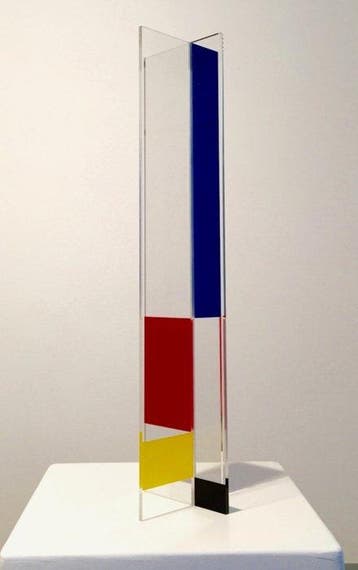 Jo Niemeyer (1946) - Sculpture, Spiral Blue 94 -50 - 49.5 cm