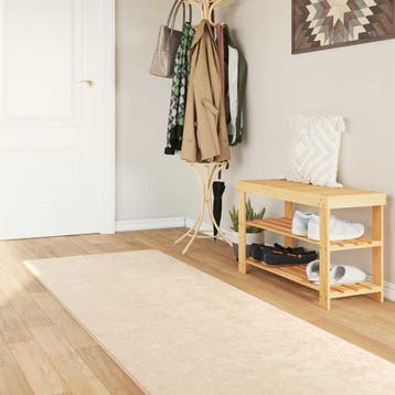 vidaXL Tapijt Runner MARSA Crèmekleurig 80 x 450 cm, Verzenden