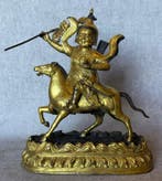 Bijzonder Boeddhistisch standbeeld - Verguld brons - Azië, Antiek en Kunst