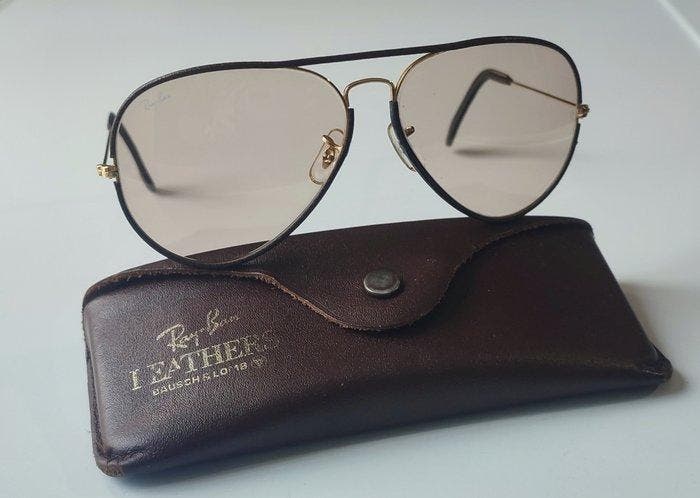 Bausch & Lomb U.S.A - Ray Ban Aviator Leathers Brown, Bijoux, Sacs & Beauté, Lunettes de Soleil & Lunettes | Femmes