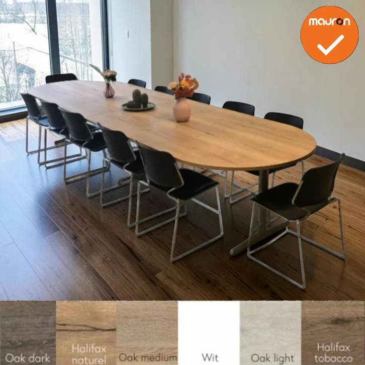 Ahrend vergadertafel - 400x120cm - Ovaal - bladkleur naar ke, Zakelijke goederen, Kantoor en Winkelinrichting | Kantoormeubilair en Inrichting