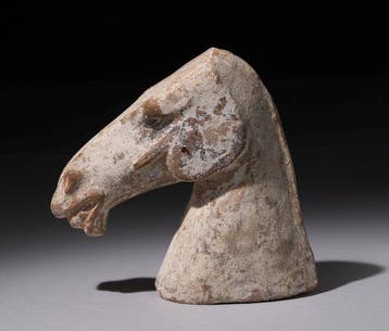 Oud-Chinees, Han-dynastie Terracotta paardenkop - 15.5 cm