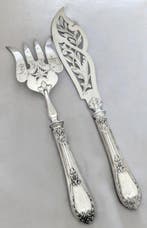 Orfèvrerie Maillard - Serveerset voor vis (2) - .950 zilver, Antiek en Kunst