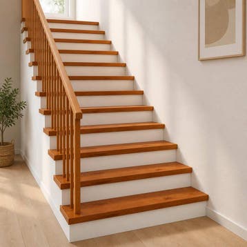 vidaXL Trap Tread 8 st 90 x 25 x 2 cm Bruin Massief, Doe-het-zelf en Bouw, Verzenden, Nieuw