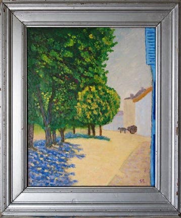 Ecole post-impressionniste française - Village provençal à