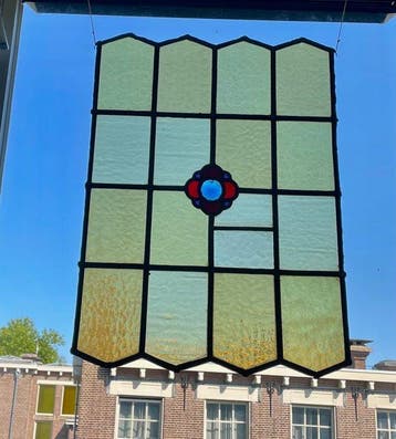 Glas-in-loodraam - 1930-1940, Antiek en Kunst