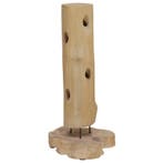 vidaXL Wijnrek voor 8 flessen 40x30x80 cm massief teakhout, Verzenden, Nieuw