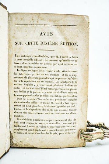 M. Fouret & Viard - Le Cuisinier Royal - 1820