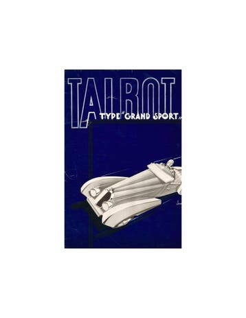 1939 TALBOT T150C GRAND SPORT BROCHURE FRANS, Nieuw