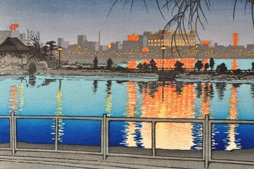 Night at Shinobazu Pond  - Kawase Hasui - Japan
