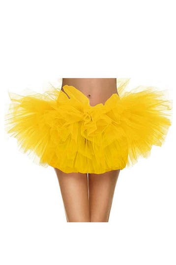 Korte Tutu Geel Tule Rokje XS S M Gele Petticoat Rok Dames M, Ophalen of Verzenden, Nieuw