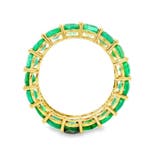 Bague - 14 carats Or jaune - 4.26ct. tw. Émeraude - Bague, Bijoux, Sacs & Beauté