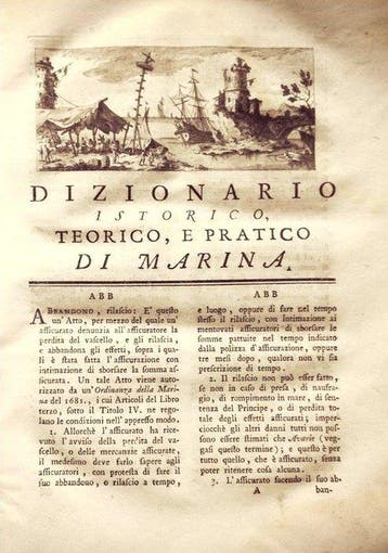Saverien Alexandre. - Dizionario Istorico di Marina. Prima
