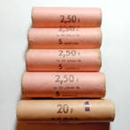 België. 2,50, 20 Francs Lot rouleaux 5 pièces (Zonder