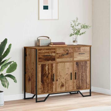 vidaXL Dressoir Oudhout 97 x 32,5 x 74,5 cm, Huis en Inrichting, Verzenden, Nieuw