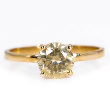 Zonder minimumprijs - Ring - 14 karaat Geel goud - 1.33ct.