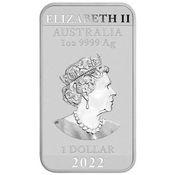 1 Troy Ounce - Zilver .999 - 2022 1 oz $1 AUD Australia 9999